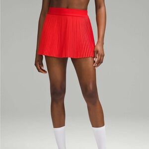 Lululemon Varsity Red Hot Heat Pleated Skirt Size 2